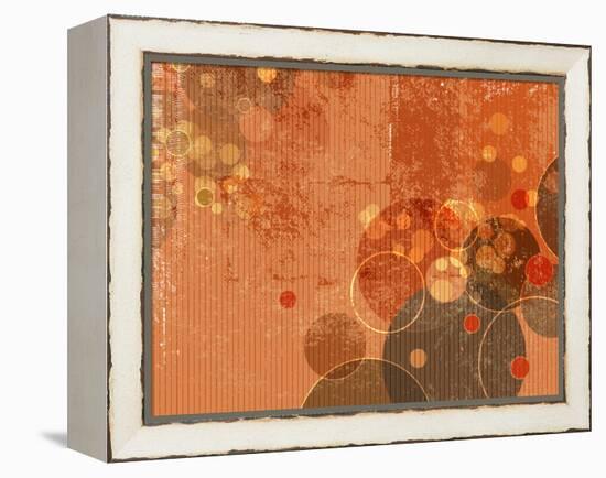 Abstract Grunge Background with Circles and Dots-one AND only-Framed Premier Image Canvas