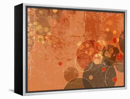 Abstract Grunge Background with Circles and Dots-one AND only-Framed Premier Image Canvas