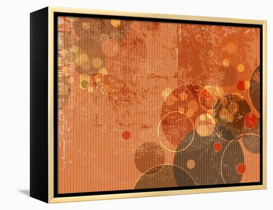 Abstract Grunge Background with Circles and Dots-one AND only-Framed Premier Image Canvas