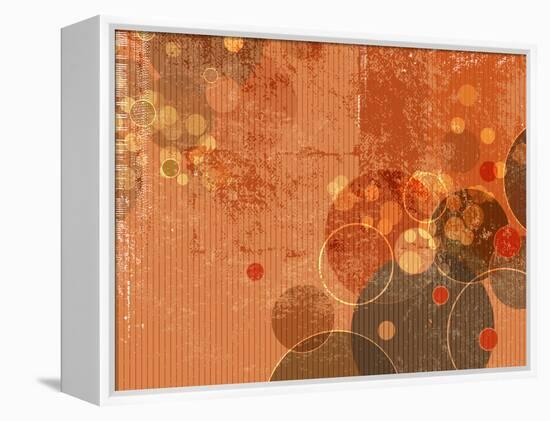 Abstract Grunge Background with Circles and Dots-one AND only-Framed Premier Image Canvas