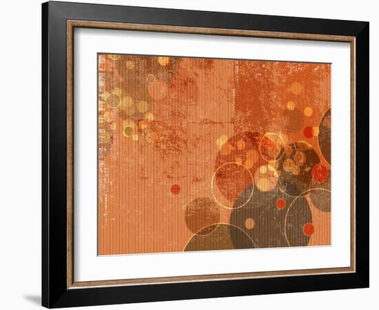 Abstract Grunge Background with Circles and Dots-one AND only-Framed Premium Photographic Print