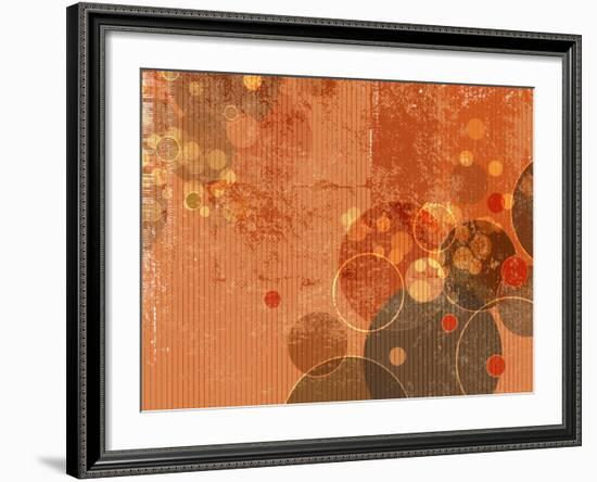 Abstract Grunge Background with Circles and Dots-one AND only-Framed Photographic Print