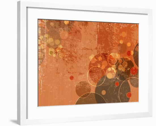 Abstract Grunge Background with Circles and Dots-one AND only-Framed Photographic Print