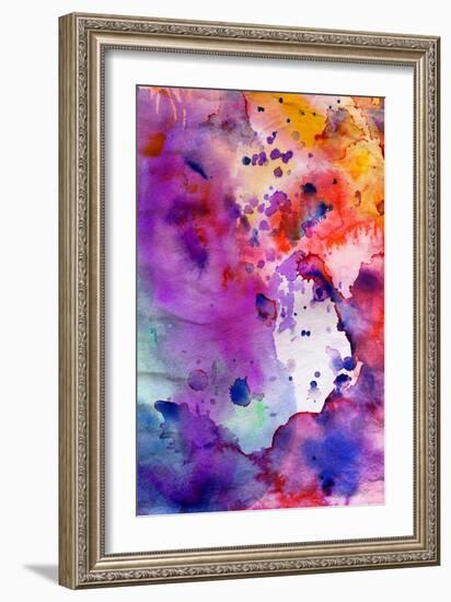 Abstract Grunge Texture With Paint Splatter-run4it-Framed Art Print