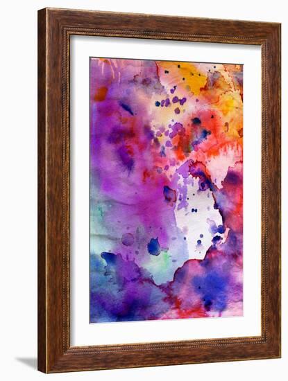 Abstract Grunge Texture With Paint Splatter-run4it-Framed Art Print