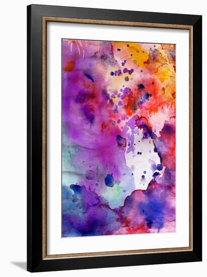 Abstract Grunge Texture With Paint Splatter-run4it-Framed Art Print