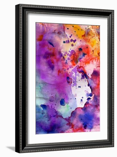 Abstract Grunge Texture With Paint Splatter-run4it-Framed Art Print