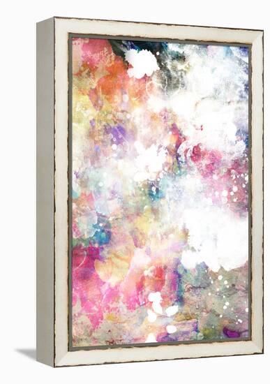 Abstract Grunge Texture With Watercolor Paint Splatter-run4it-Framed Stretched Canvas