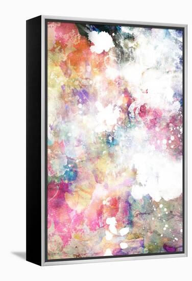 Abstract Grunge Texture With Watercolor Paint Splatter-run4it-Framed Stretched Canvas
