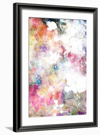 Abstract Grunge Texture With Watercolor Paint Splatter-run4it-Framed Art Print