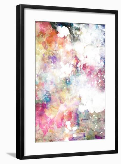 Abstract Grunge Texture With Watercolor Paint Splatter-run4it-Framed Art Print