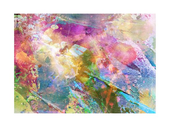 Abstract Grunge Texture With Watercolor Paint Splatter Art Print