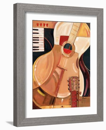 Abstract Guitar-Paul Brent-Framed Art Print