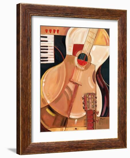 Abstract Guitar-Paul Brent-Framed Art Print