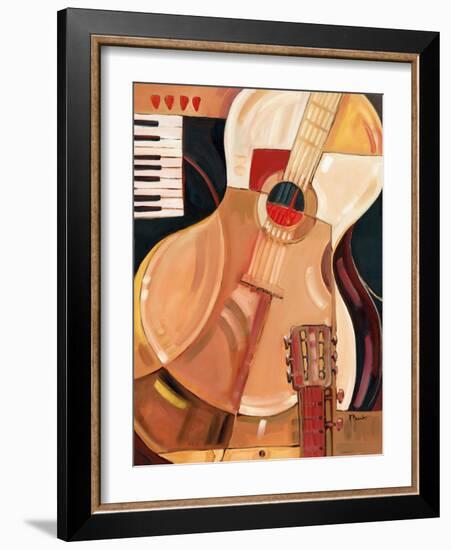 Abstract Guitar-Paul Brent-Framed Art Print