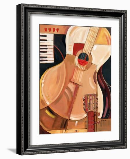 Abstract Guitar-Paul Brent-Framed Art Print