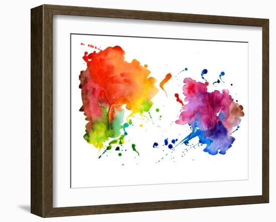 Abstract Hand Drawn Watercolor Background,Vector Illustration-KaterinaS-Framed Art Print