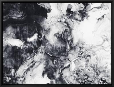 Black And White Acrylic Painting On White As A Background Stock Photo,  Picture and Royalty Free Image. Image 124456907.