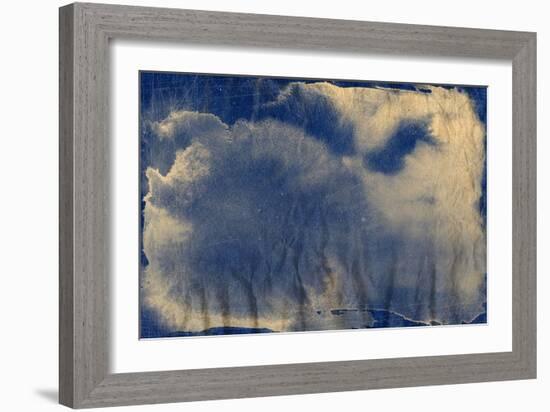 Abstract Hand Painted Watercolor Background on Grunge Paper Texture-run4it-Framed Art Print