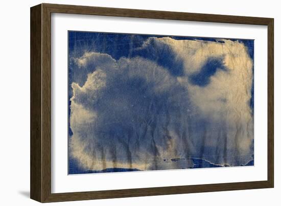 Abstract Hand Painted Watercolor Background on Grunge Paper Texture-run4it-Framed Art Print