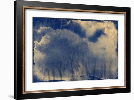 Abstract Hand Painted Watercolor Background on Grunge Paper Texture-run4it-Framed Art Print