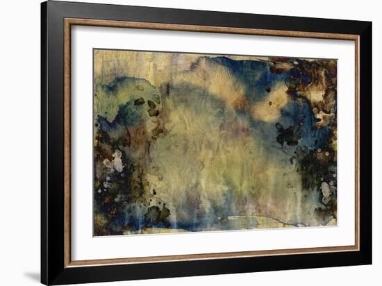 Abstract Hand Painted Watercolor Background on Grunge Paper Texture-run4it-Framed Art Print