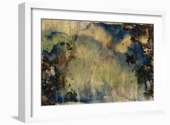 Abstract Hand Painted Watercolor Background on Grunge Paper Texture-run4it-Framed Art Print