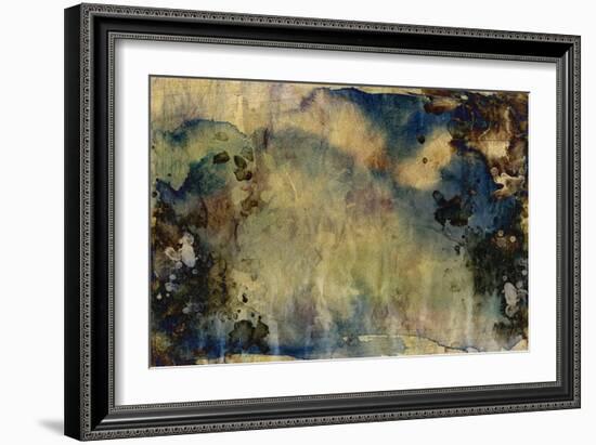 Abstract Hand Painted Watercolor Background on Grunge Paper Texture-run4it-Framed Art Print