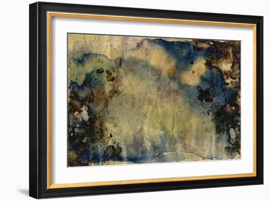 Abstract Hand Painted Watercolor Background on Grunge Paper Texture-run4it-Framed Art Print