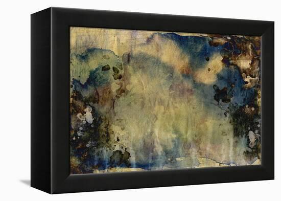 Abstract Hand Painted Watercolor Background on Grunge Paper Texture-run4it-Framed Stretched Canvas