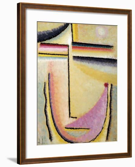 Abstract Head; Abstrakter Kopf, 1928-Alexej Von Jawlensky-Framed Giclee Print