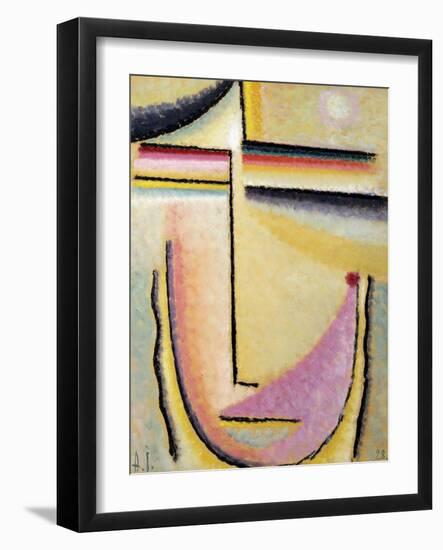 Abstract Head; Abstrakter Kopf, 1928-Alexej Von Jawlensky-Framed Giclee Print