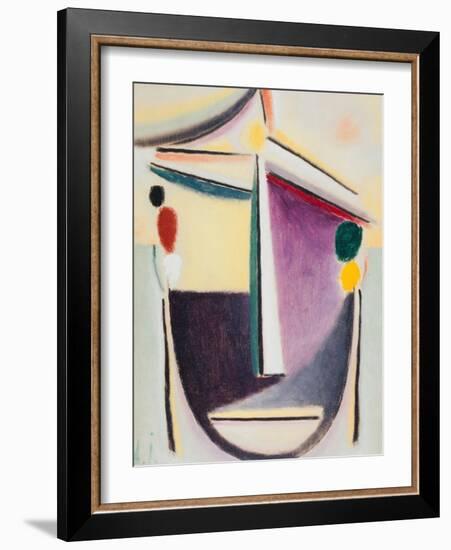 Abstract Head: Black-Yellow-Purple, c.1922-Alexej Von Jawlensky-Framed Giclee Print