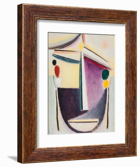 Abstract Head: Black-Yellow-Purple, c.1922-Alexej Von Jawlensky-Framed Premium Giclee Print