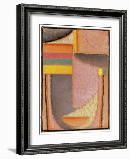 Abstract Head: Parthenon, 1932 (Oil and Pencil on Paper)-Alexej Von Jawlensky-Framed Giclee Print