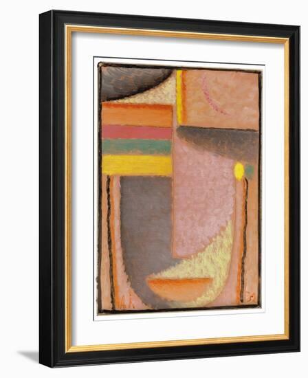 Abstract Head: Parthenon, 1932 (Oil and Pencil on Paper)-Alexej Von Jawlensky-Framed Giclee Print