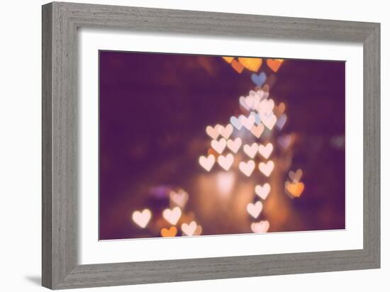 Abstract Heart Bokeh Background-AwaylGl-Framed Photographic Print