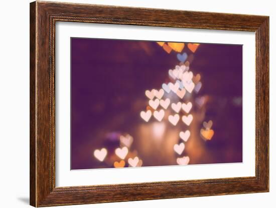 Abstract Heart Bokeh Background-AwaylGl-Framed Photographic Print