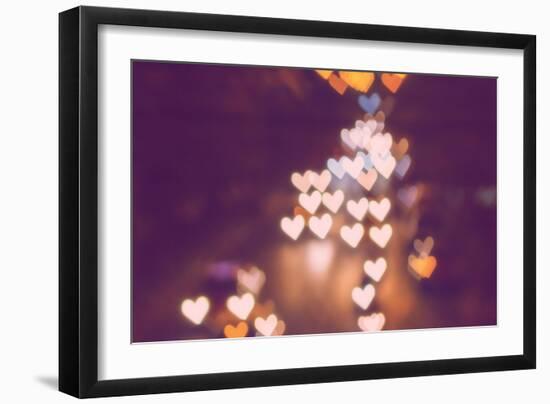 Abstract Heart Bokeh Background-AwaylGl-Framed Photographic Print