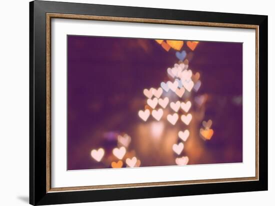 Abstract Heart Bokeh Background-AwaylGl-Framed Photographic Print