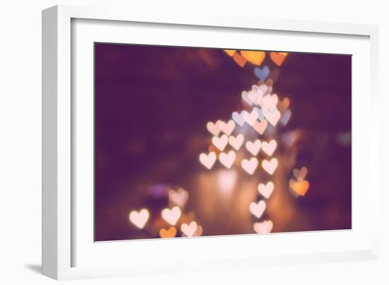 Abstract Heart Bokeh Background-AwaylGl-Framed Photographic Print