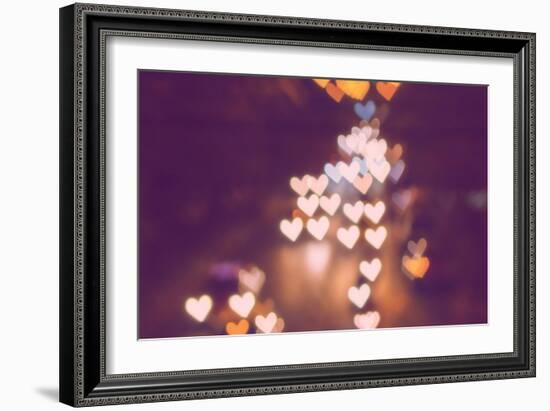 Abstract Heart Bokeh Background-AwaylGl-Framed Photographic Print