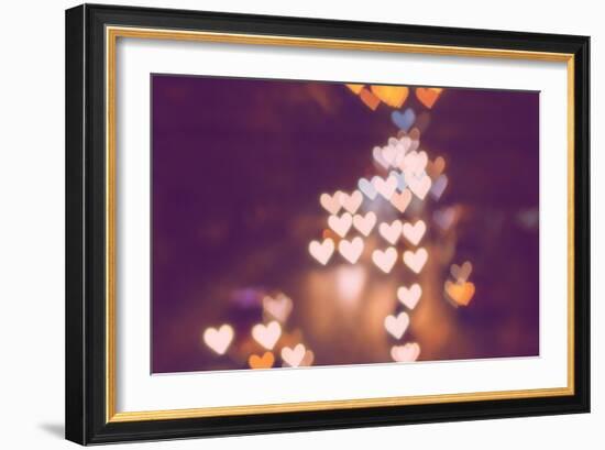 Abstract Heart Bokeh Background-AwaylGl-Framed Photographic Print