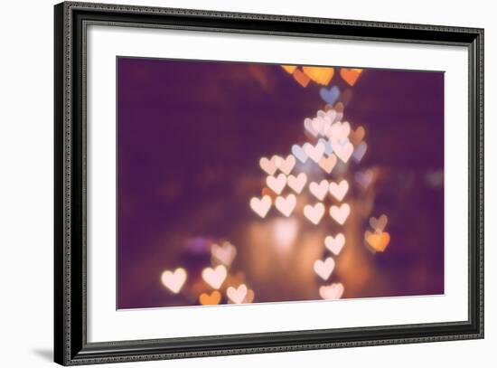 Abstract Heart Bokeh Background-AwaylGl-Framed Photographic Print