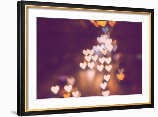 Abstract Heart Bokeh Background-AwaylGl-Framed Photographic Print