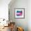 Abstract Hibiscus and Blue-Emma Moore-Framed Art Print displayed on a wall