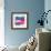 Abstract Hibiscus and Blue-Emma Moore-Framed Art Print displayed on a wall