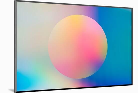 Abstract Holographic Background with Circle-Ben Slater-Mounted Photographic Print