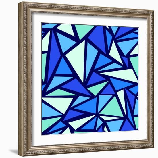 Abstract Ice Chrystals Seamless Pattern Background-Oksancia-Framed Art Print