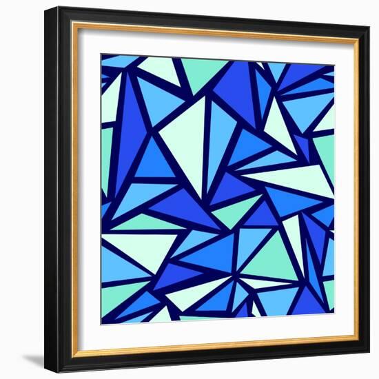 Abstract Ice Chrystals Seamless Pattern Background-Oksancia-Framed Art Print